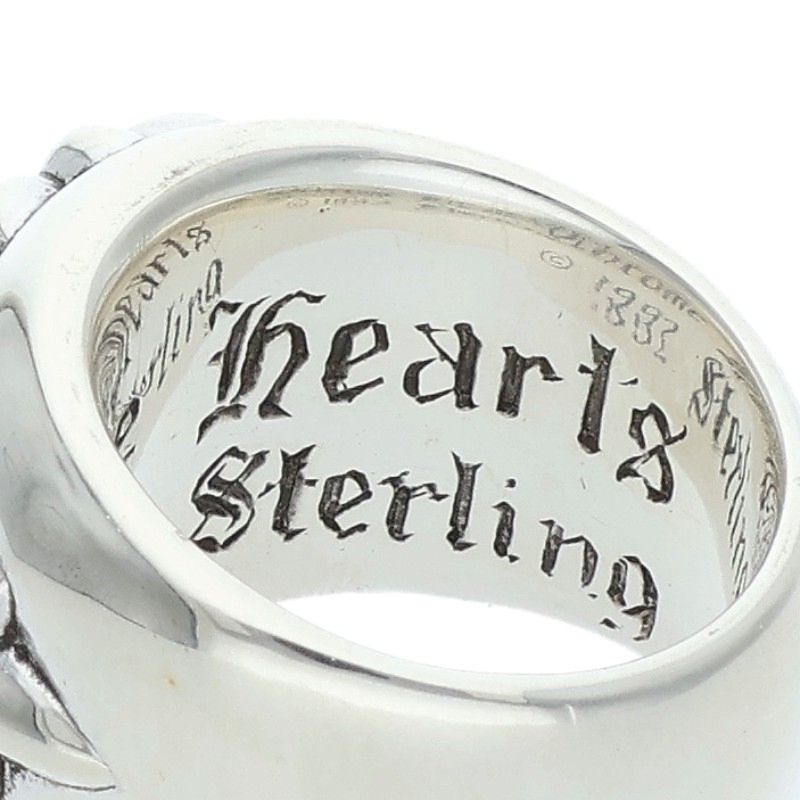Chrome Hearts Floral Cross Silver Ring Size US 4