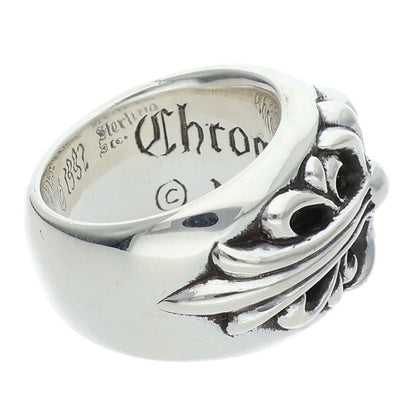 Chrome Hearts Floral Cross Silver Ring Size US 4