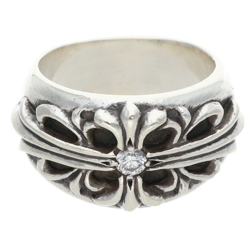 Chrome Hearts Floral Cross 1 Diamond Silver Size ONE Multi