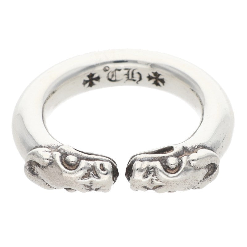 Chrome Hearts DOUBLE DOG RING Silver Ring Size ONE SIZE