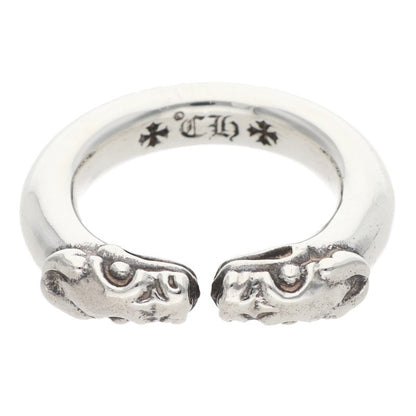 Chrome Hearts DOUBLE DOG RING Silver Ring Size ONE SIZE
