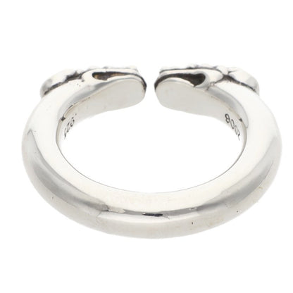 Chrome Hearts DOUBLE DOG RING Silver Ring Size ONE SIZE