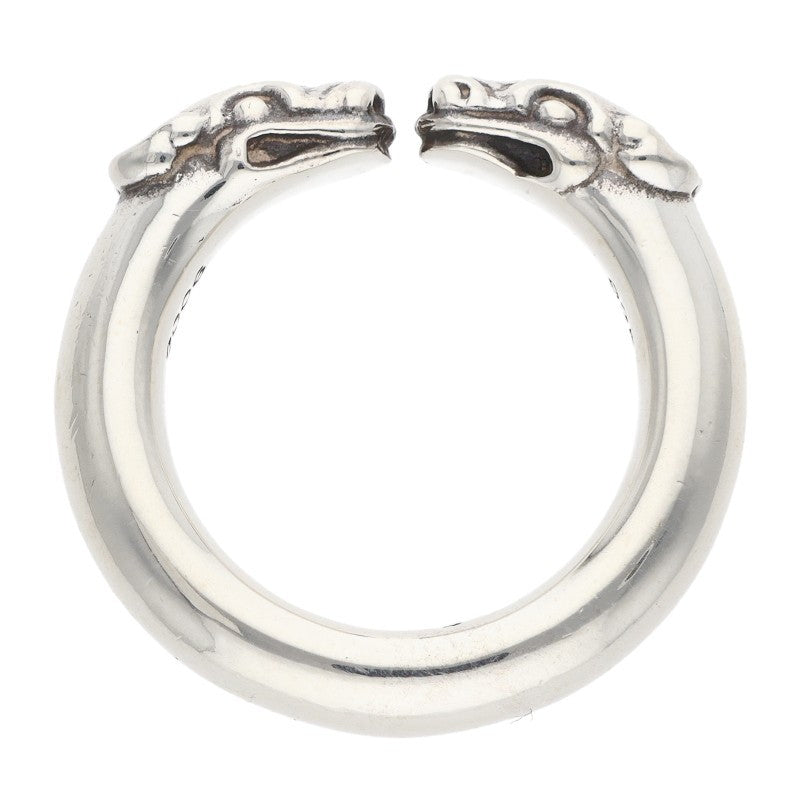 Chrome Hearts DOUBLE DOG RING Silver Ring Size ONE SIZE