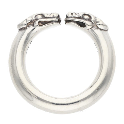 Chrome Hearts DOUBLE DOG RING Silver Ring Size ONE SIZE