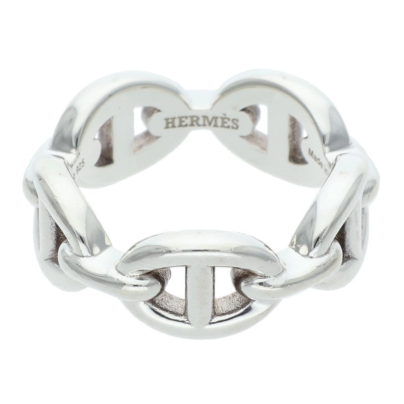 HERMES Chaine d'Ancre Enchainee PM Silver Ring Size ONE SIZE