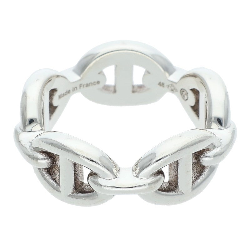 HERMES Chaine d'Ancre Enchainee PM Silver Ring Size ONE SIZE