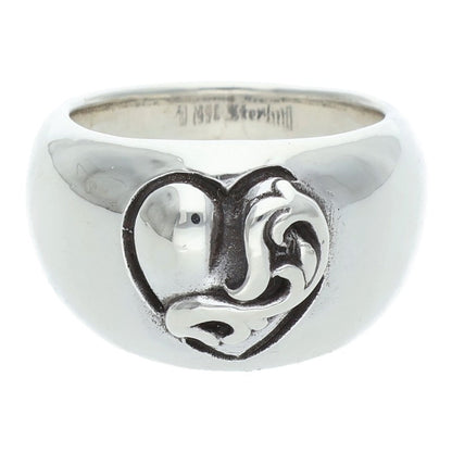 Chrome Hearts HEART IN BAND Silver Ring Size ONE SIZE
