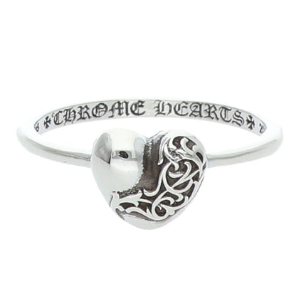 Chrome Hearts Bubblegum Heart Silver Ring Size JP 12