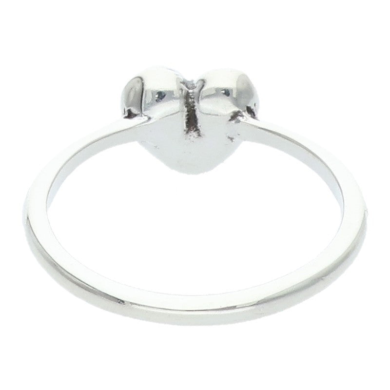 Chrome Hearts Bubblegum Heart Silver Ring Size JP 12