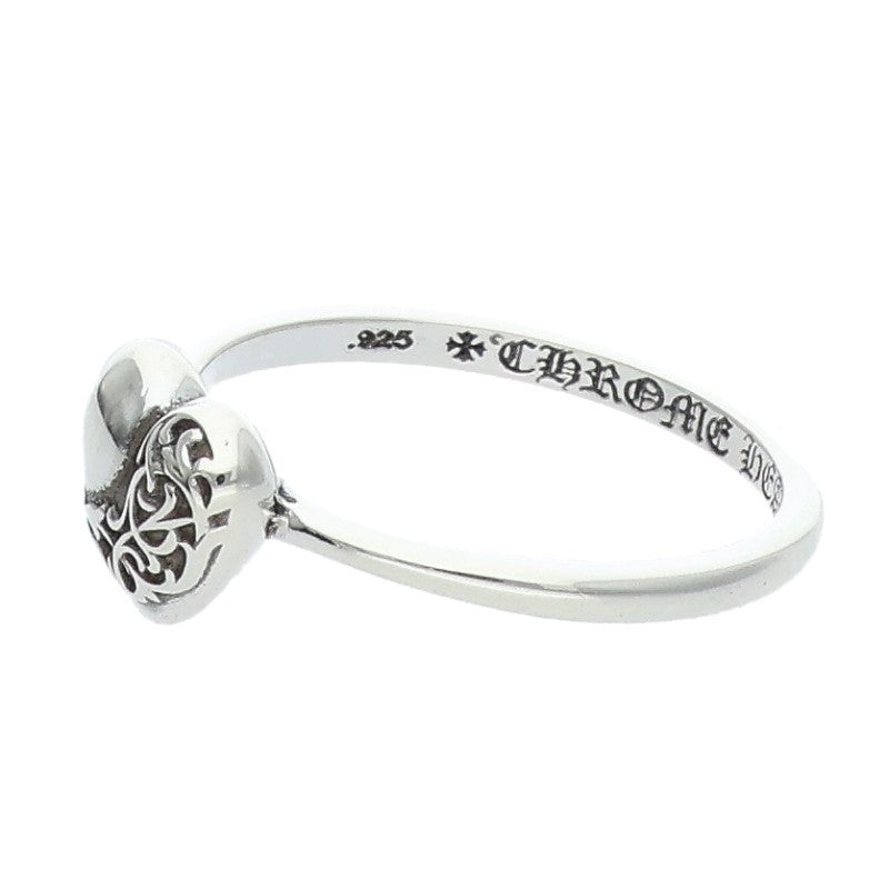 Chrome Hearts Bubblegum Heart Silver Ring Size JP 12