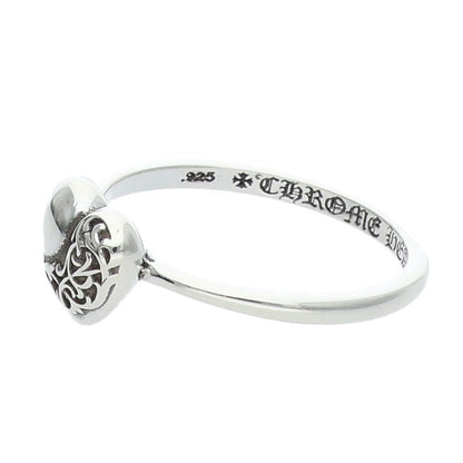 Chrome Hearts Bubblegum Heart Silver Ring Size JP 12