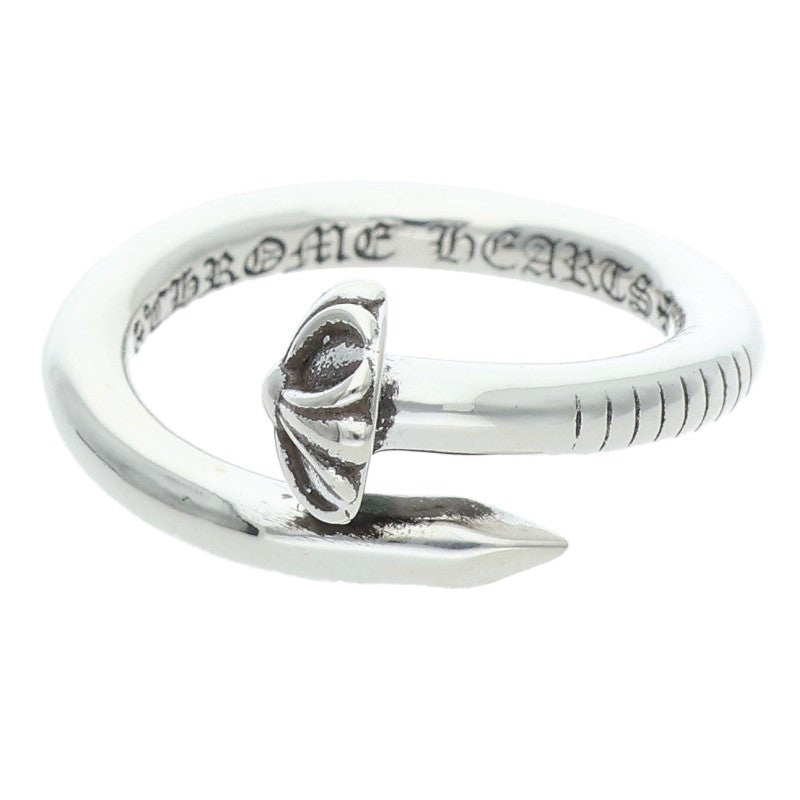 Chrome Hearts Nail Cross Ball Silver Ring Size US 8