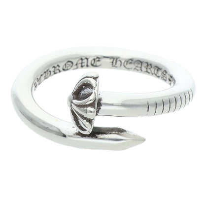 Chrome Hearts Nail Cross Ball Silver Ring Size US 8