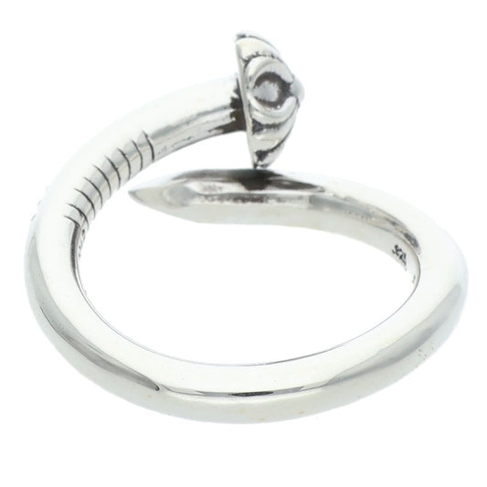 Chrome Hearts Nail Cross Ball Silver Ring Size ONE SIZE