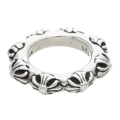Chrome Hearts CROSS BAND 925 Silver Ring Size US 5.5