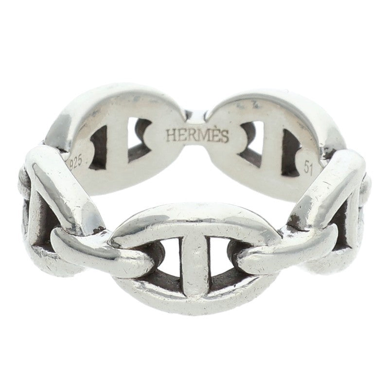 HERMES Chaine d'Ancre Enchainee PM Silver Ring Size ONE SIZE