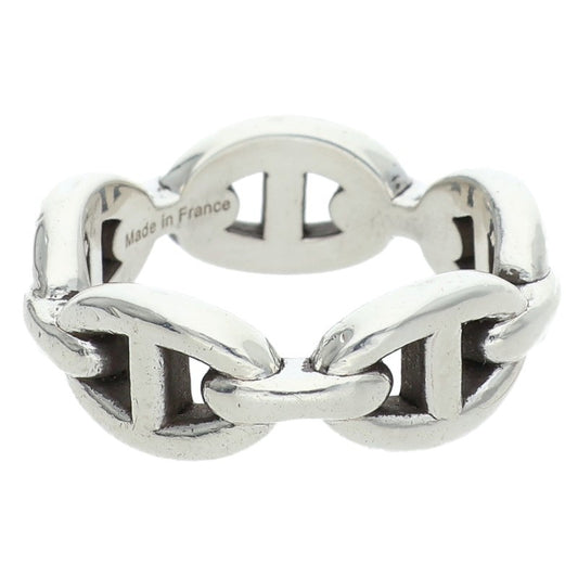 HERMES Chaine d'Ancre Enchainee PM Silver Ring Size ONE SIZE