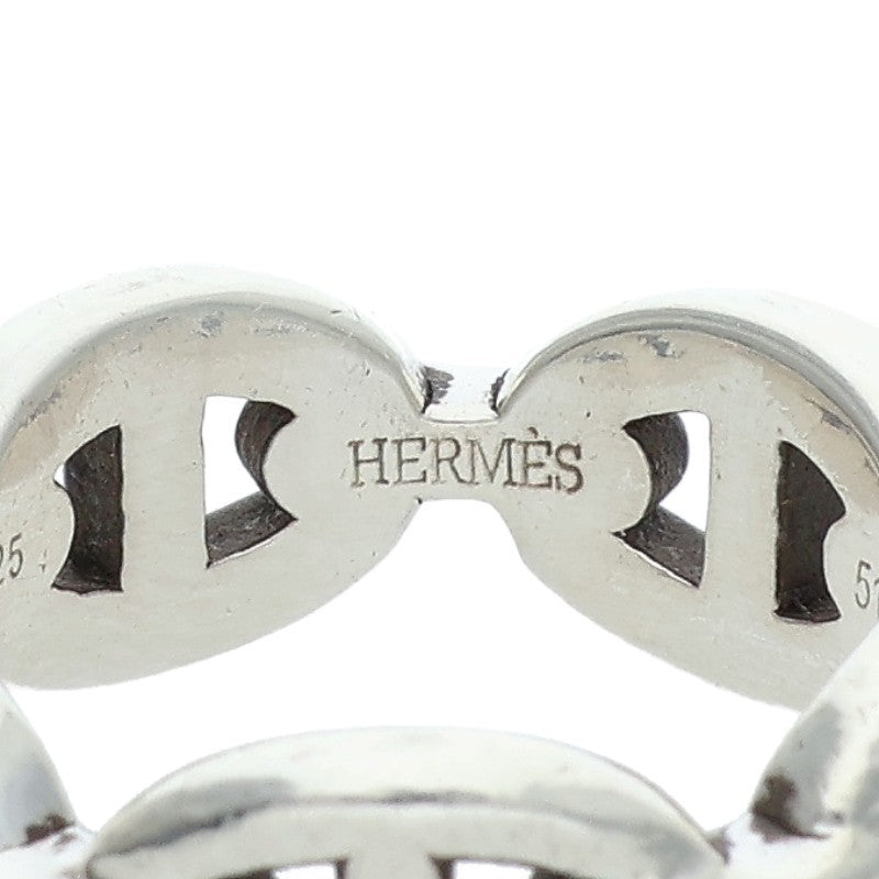 HERMES Chaine d'Ancre Enchainee PM Silver Ring Size ONE SIZE