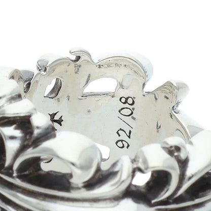 Chrome Hearts DBL FLRL CRS Silver Ring Size ONE SIZE