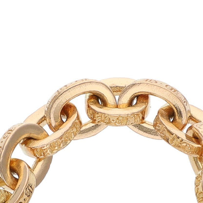 Chrome Hearts 22K Yellow Gold Paper Chain Ring Size US 6