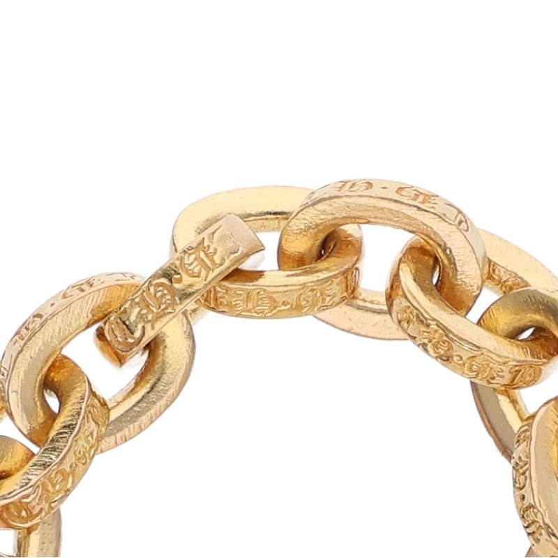 Chrome Hearts 22K PAPER CHAIN Yellow Gold Ring Size US 4.5