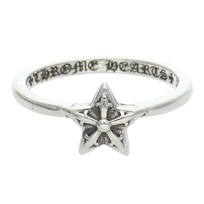 Chrome Hearts Bubblegum Star Silver Ring Size US 3.5