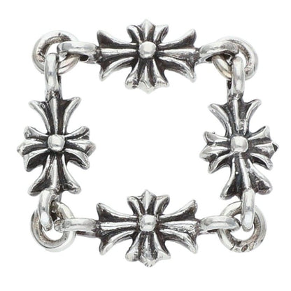 Chrome Hearts Tiny ECH Plus Sapphire Ring Size 10.5