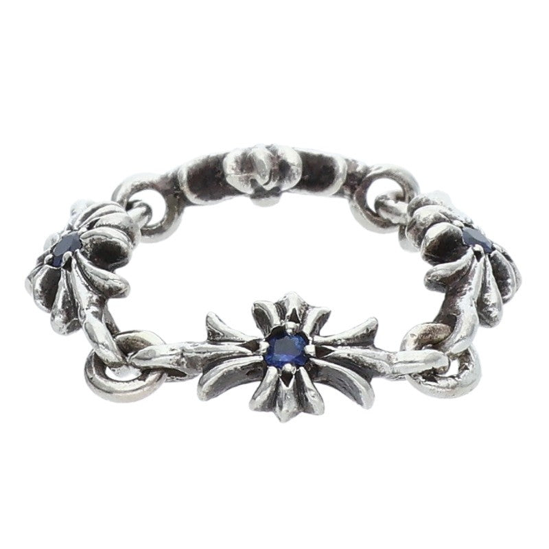 Chrome Hearts Tiny ECH Plus Sapphire Ring Size 10.5