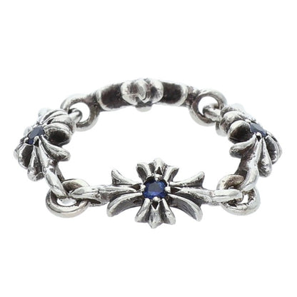 Chrome Hearts Tiny ECH Plus Sapphire Ring Size 10.5