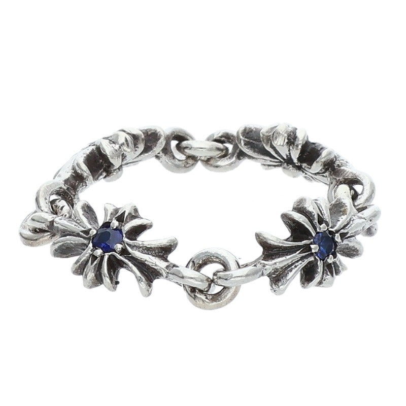 Chrome Hearts Tiny ECH Plus Sapphire Ring Size 10.5