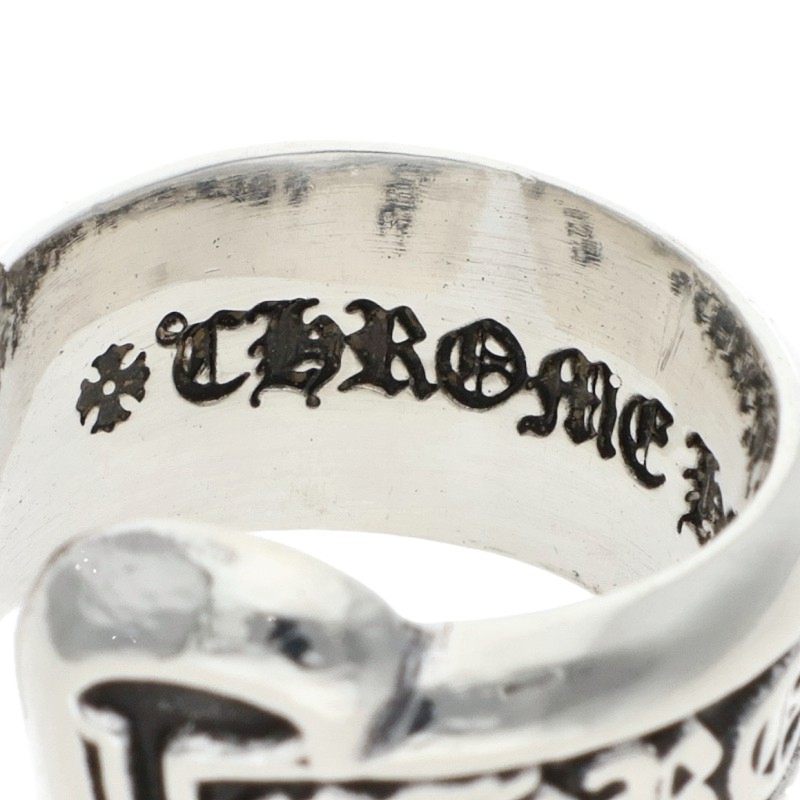Chrome Hearts SM SCROLL LABEL Silver Ring Size ONE SIZE