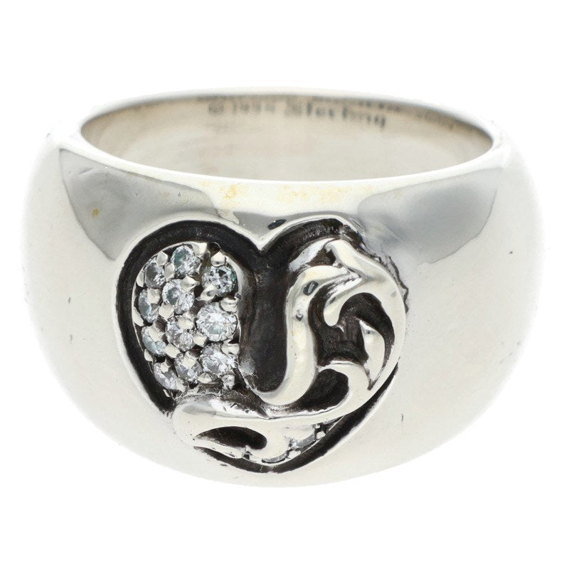 Chrome Hearts HEART IN BAND PAVE Diamonds Size ONE SIZE