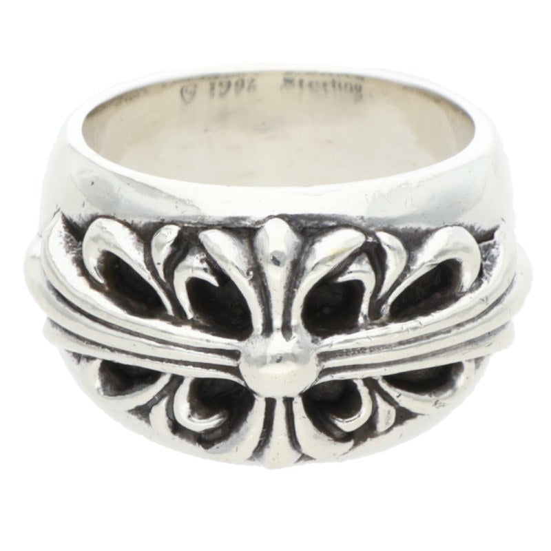 Chrome Hearts FLRL CRS Sterling Silver Ring Size US 7