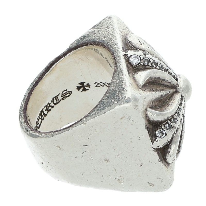 Chrome Hearts CH Plus Pyramid Pave Diamond Size JP 7