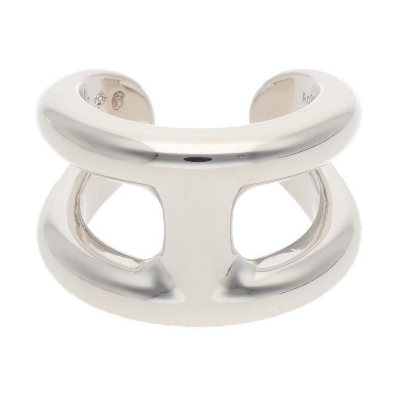 HERMES Osmose GM Silver Ring Size ONE SIZE