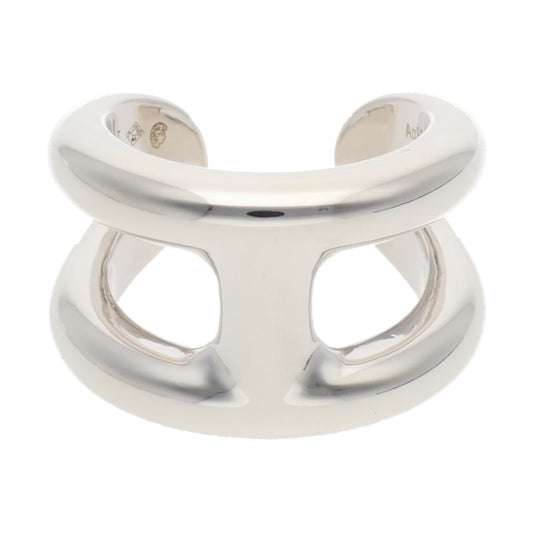HERMES Osmose GM Silver Ring Size ONE SIZE