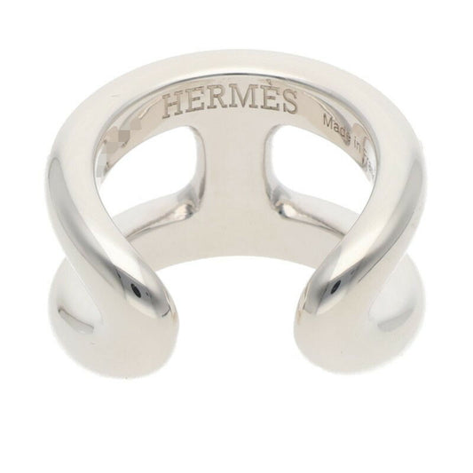 HERMES Osmose GM Silver Ring Size ONE SIZE
