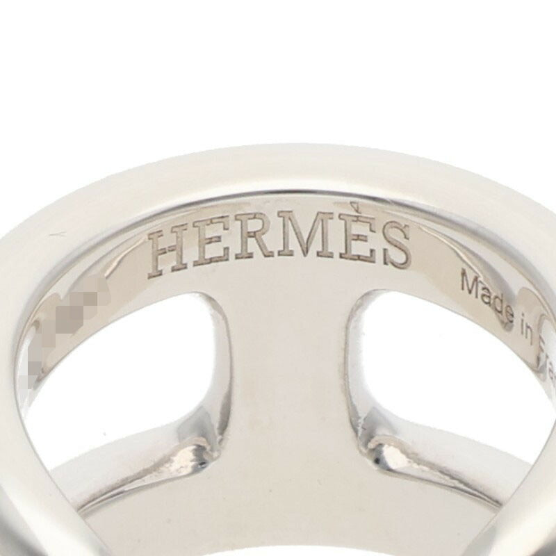 HERMES Osmose GM Silver Ring Size ONE SIZE