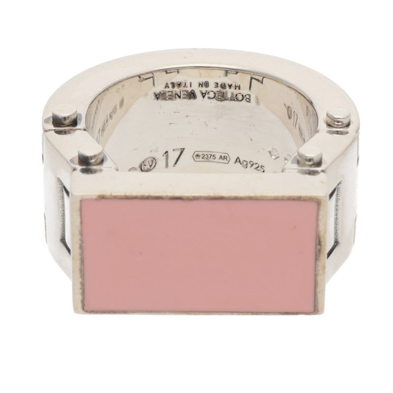 BOTTEGA VENETA Bolt Silver & Pink Ring Size JP 15.5