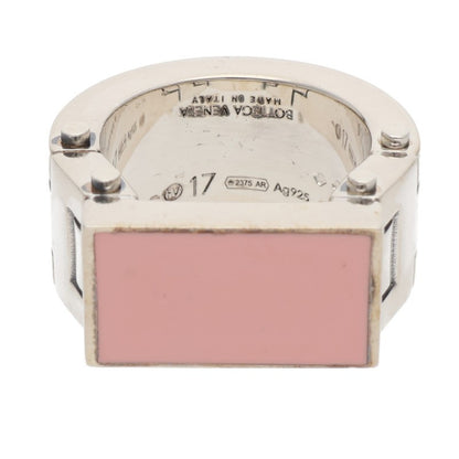 BOTTEGA VENETA Bolt Silver & Pink Ring Size JP 15.5