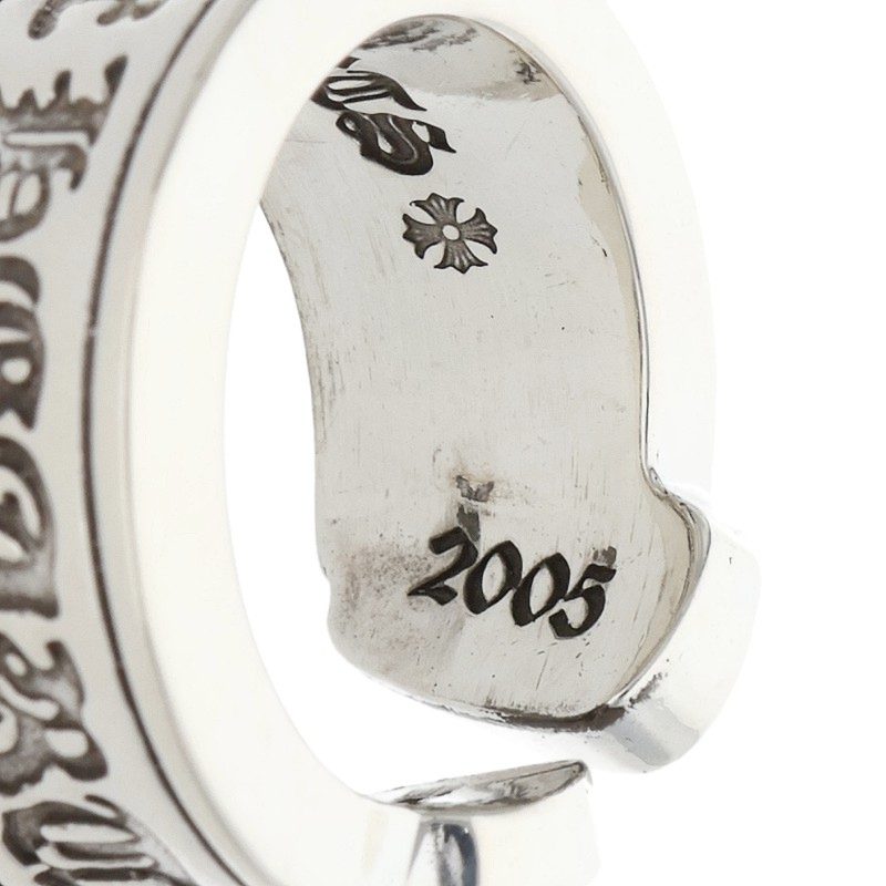 Chrome Hearts LG SCROLL LABEL Silver Ring Size ONE SIZE