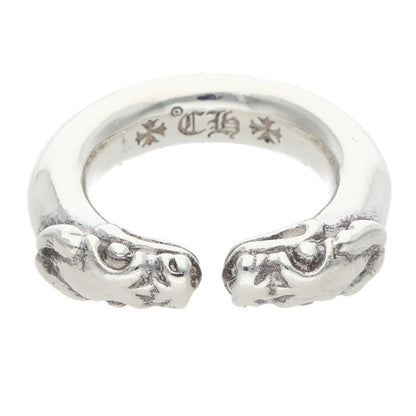 Chrome Hearts DOUBLE DOG RING 925 Silver Ring Size US 4.5