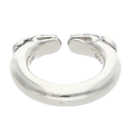Chrome Hearts DOUBLE DOG RING 925 Silver Ring Size US 4.5