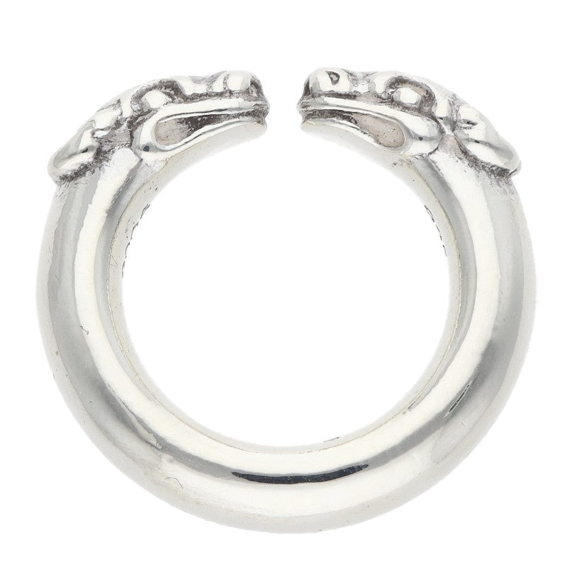 Chrome Hearts DOUBLE DOG RING 925 Silver Ring Size US 4.5