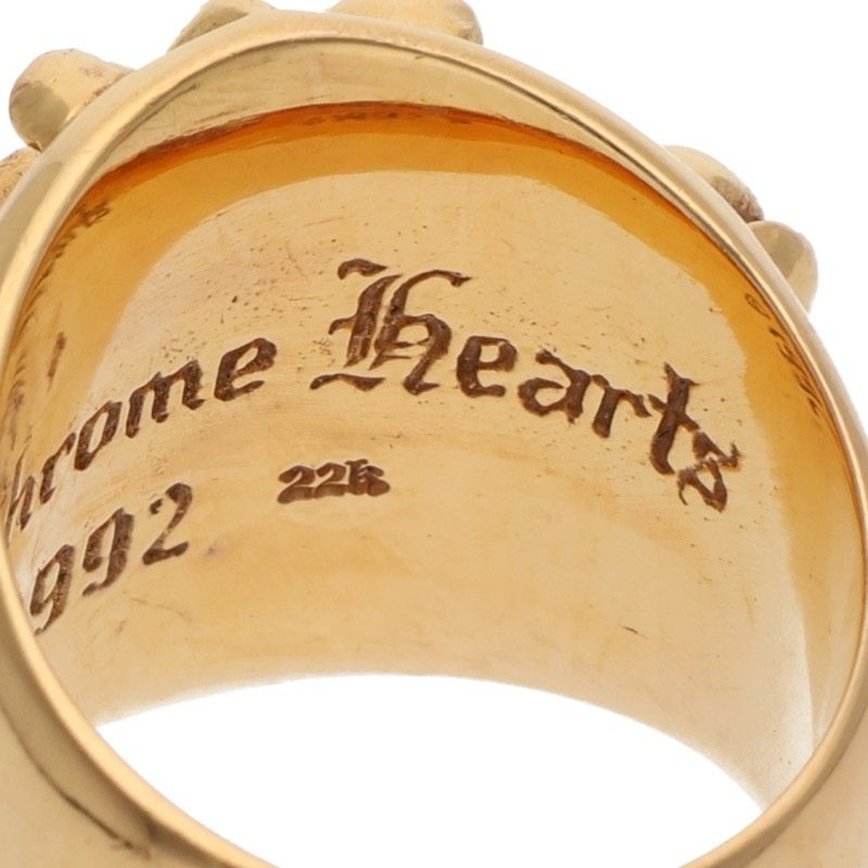 Chrome Hearts 22K Gold Keeper Ring Size ONE SIZE