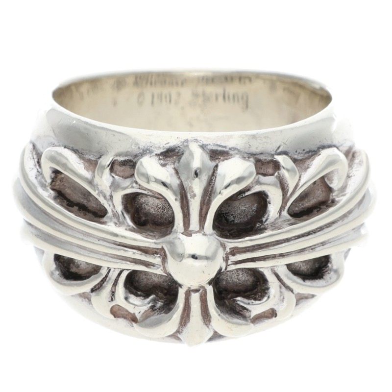 Chrome Hearts FLRL CRS Sterling Silver Ring Size ONE SIZE