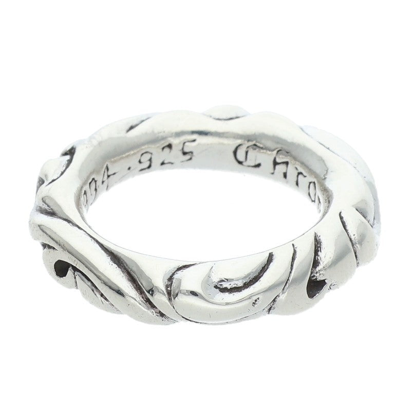Chrome Hearts SCRL BAND Silver Ring Size US 4