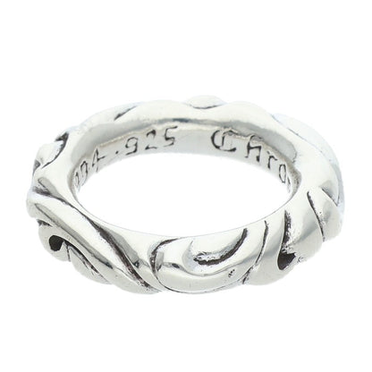 Chrome Hearts SCRL BAND Silver Ring Size US 4