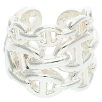 HERMES Chaine d'Ancre Enchainee GM Silver Ring Size ONE SIZE
