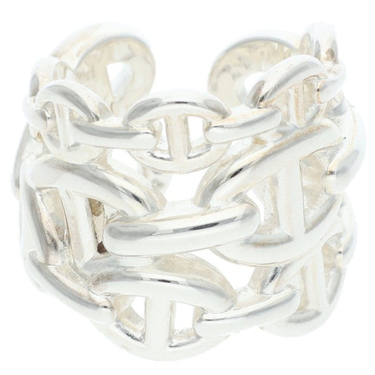 HERMES Chaine d'Ancre Enchainee GM Silver Ring Size ONE SIZE